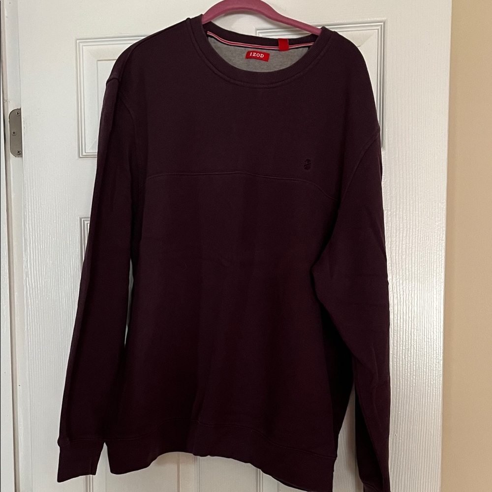 Izod Men's Dark Maroon Crewneck Sweater